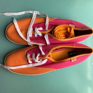 Keds orange and pink sneakers size 8